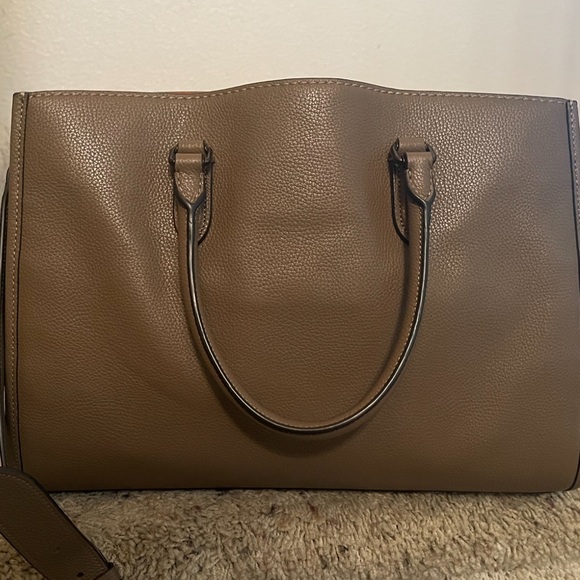 ⭐️SOLD⭐️ Coach Brooke Carryall In Pewter/Stone pebble leather - Picture 9 of 11